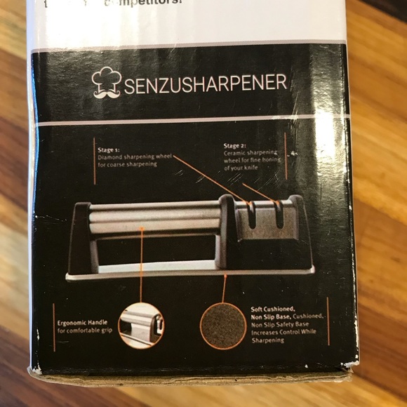 SENZU Sharpener for Knives 2-Stage Diamond Coated Edge System NEW in Box - Picture 4 of 10